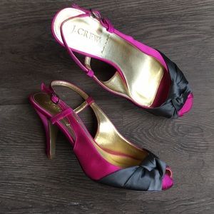 🇺🇸 J Crew Pink Satin Heels